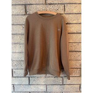 Alo Oversized Crewneck Sweatshirt In Brown